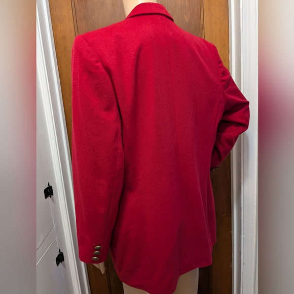 Saks Fifth Avenue Red Cashmere Blazer - Picture 5 of 14